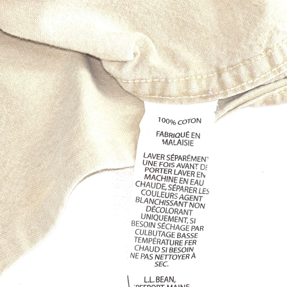 LL Bean Sunwashed Canvas Shirt Mens XXL Tall Outdoors 0FCW8 Chore‎ Barn Workwear - Picture 8 of 16